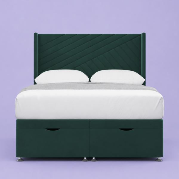 Ottoman front opening storage base